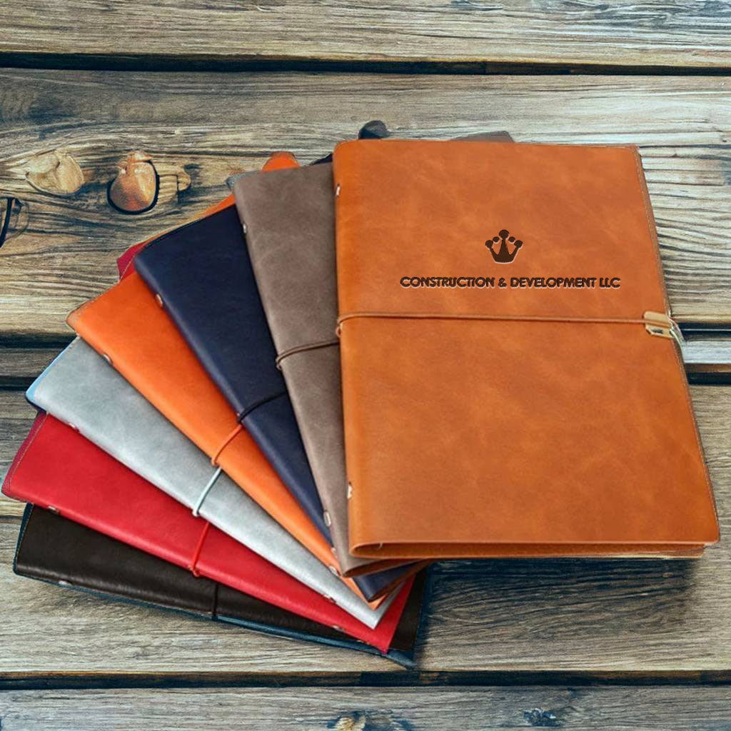 Custom Vegan Leather Portfolio A5/ B5, Leather 6 Ring Binder, Leather Notebook, Office Gift, Custom Gift for Company