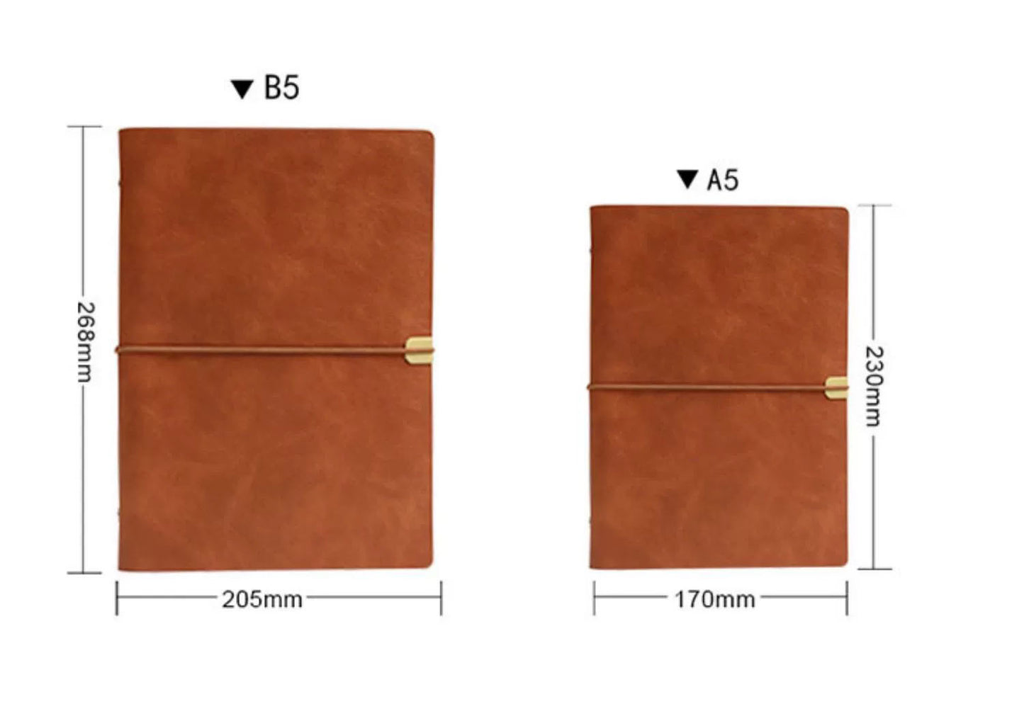 Custom Leather Portfolio A5/ B5, Leather 6 Ring Binder, Leather Notebook, Gift (Brown/ Black/ Orange/ Red/ Navy Blue/ Sky Blue/ Gray)