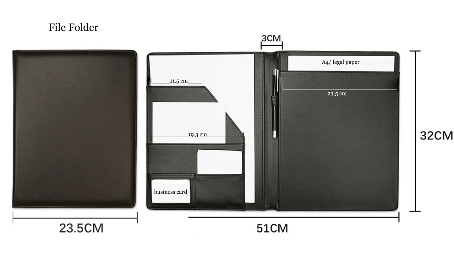 Custom Leather Portfolio, Custom Letter Size/A4 Planner, Clipboard Folder, Multiple Options, Office Gift