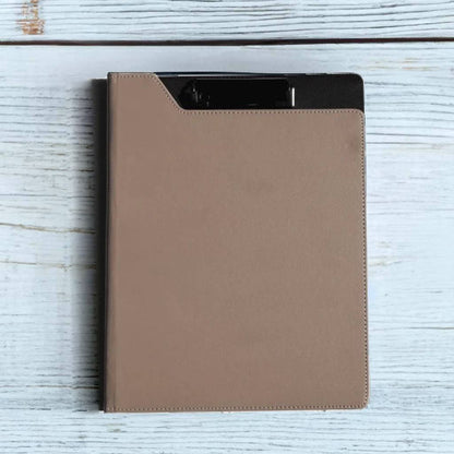 Custom Leather Portfolio Clipboard with Button Fastener, Letter Size/A4 /Legal Paper Planner, Meeting Memo/ Menu Clipboard, Office Gift