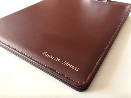 Custom Leather Portfolio Clipboard, Letter Size/A4 /Legal Paper Planner, Meeting Memo/ Menu Clipboard, Office Gift, Gift for Coach