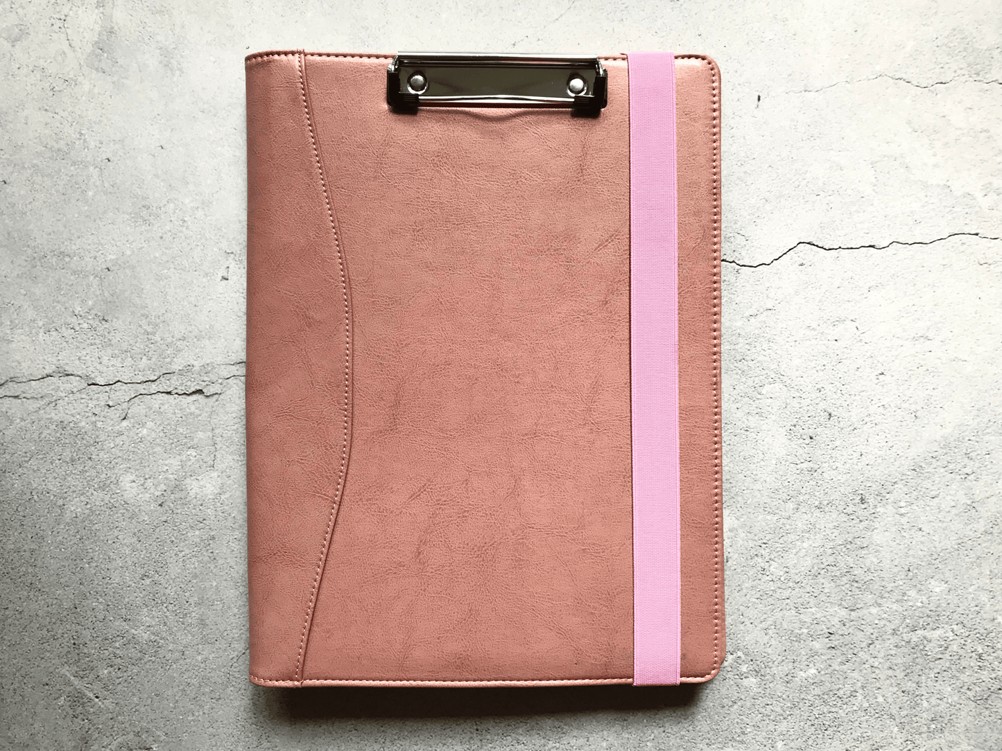 Pink Custom Leather Clipboard Portfolio, Notebook Holder, A4 File Folder, Business Notepad Folio Letter Size, Office Gifts