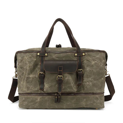 Canvas + Leather Briefcase, Travel Handbag for Men, Duffle Bag, Toiletry Bag, Gift for Men