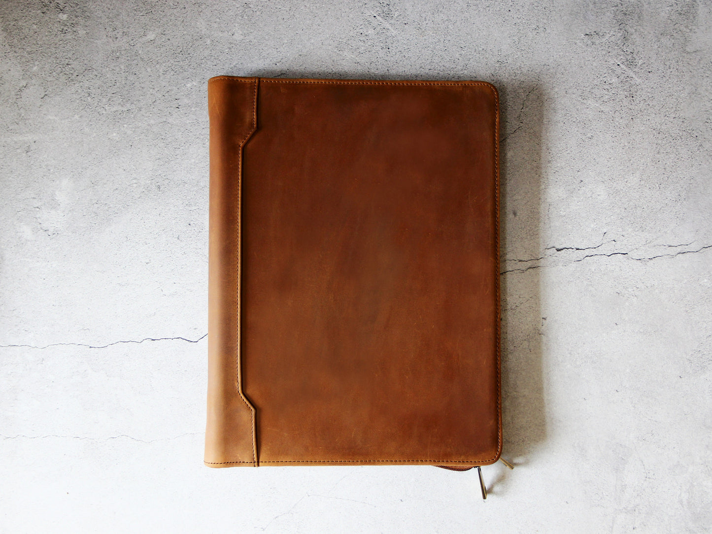 Handmade Crazy Horse Leather Portfolio, 3-Ring Binder Padfolio, Notepad Holder, Leather Journal, Gifts for Men/ Women