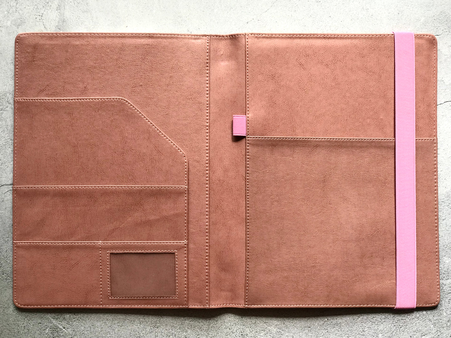 Pink Custom Leather Clipboard Portfolio, Notebook Holder, A4 File Folder, Business Notepad Folio Letter Size, Office Gifts