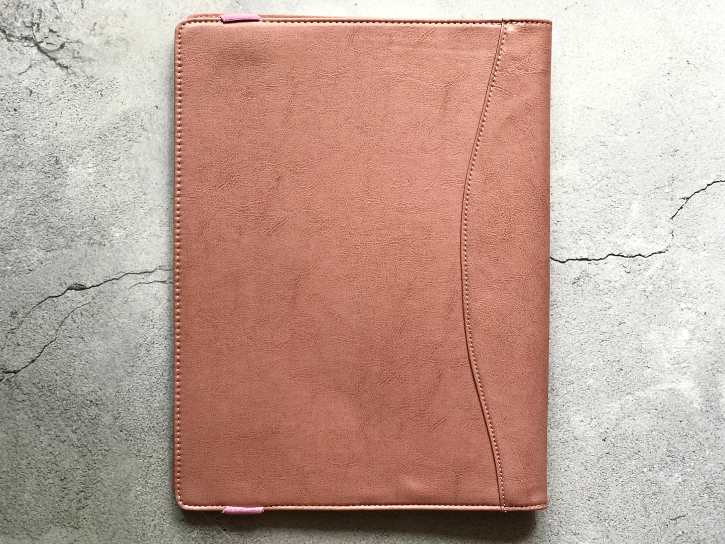 Pink Custom Leather Clipboard Portfolio, Notebook Holder, A4 File Folder, Business Notepad Folio Letter Size, Office Gifts